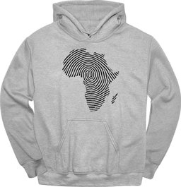 Africa Fingerprint BW Hoodie