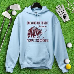 Sneaking Out to Golf Raccoon Hoodie
