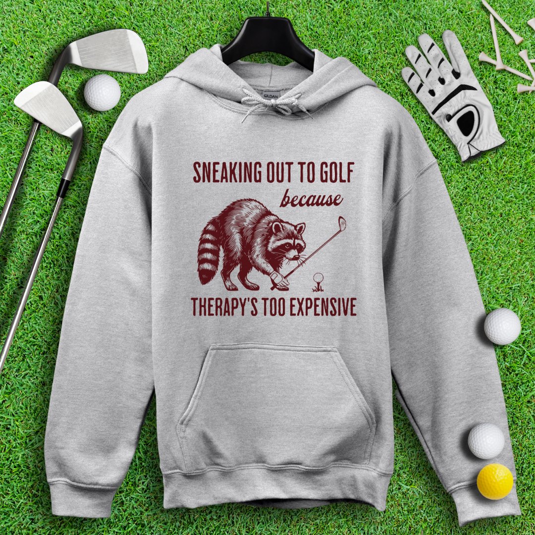 Sneaking Out to Golf Raccoon Hoodie