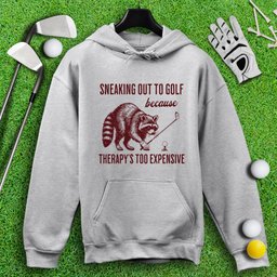 Sneaking Out to Golf Raccoon Hoodie