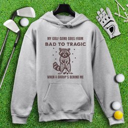 Bad to Tragic Golf Raccoon Hoodie