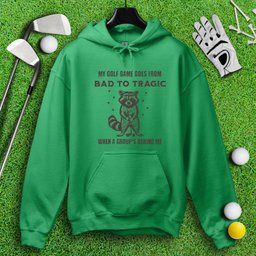 Bad to Tragic Golf Raccoon Hoodie