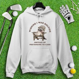 Wishing I Was Golfing Raccoon Hoodie