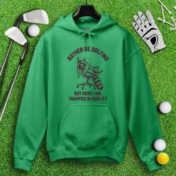 Rather Be Golfing Raccoon Hoodie
