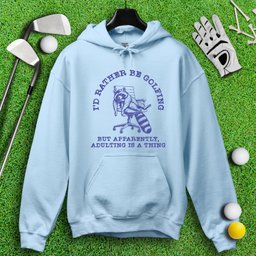 Rather Be Golfing Raccoon Hoodie
