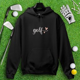 Cute Simple Golf Heart Hoodie
