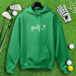 Cute Simple Golf Heart Hoodie