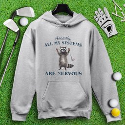 Nervous Raccoon Golf Swing Hoodie
