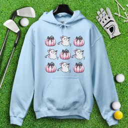Pink Coquette Golfing Ghost Hoodie
