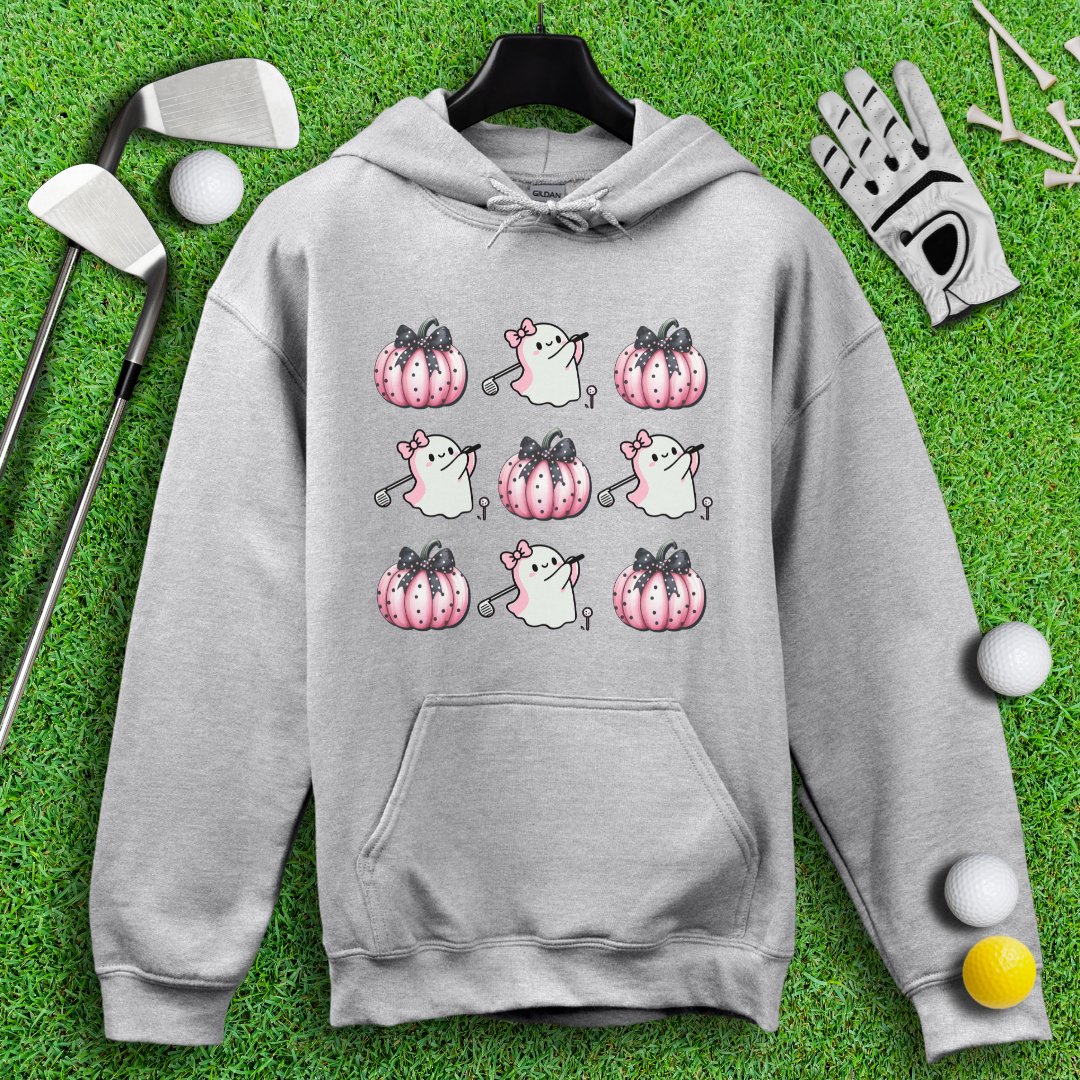 Pink Coquette Golfing Ghost Hoodie