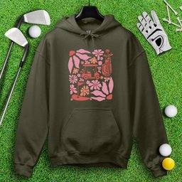 Retro Pink Boho Golf Hoodie
