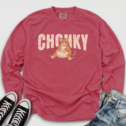 Chonky Orange Cat Long Sleeve Tee