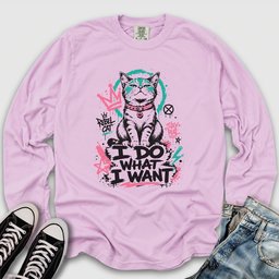 Streetart Cat Long Sleeve Tee