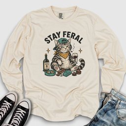 Stay Feral Cat Long Sleeve Tee