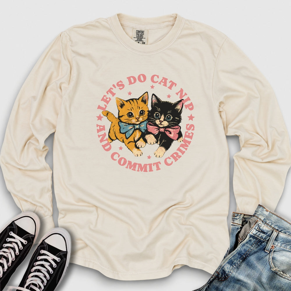 Cat Nip Crimes Long Sleeve Tee
