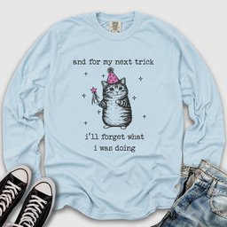 Forgetful Cat Long Sleeve Tee