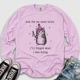 Forgetful Cat Long Sleeve Tee
