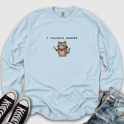 I Require Snacks Long Sleeve Tee