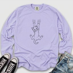 Falling Kitten Long Sleeve Tee