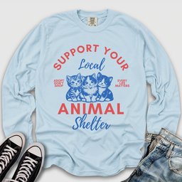 Animal Shelter Support Long Sleeve Tee