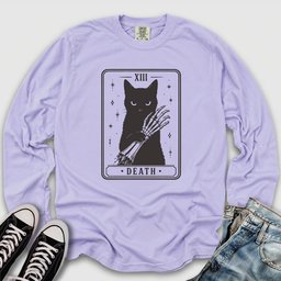 Death Cat Tarot Long Sleeve Tee