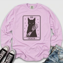 Death Cat Tarot Long Sleeve Tee