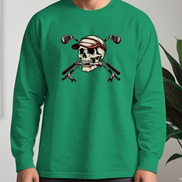 Skull and Cross Clubs Color Long Sleeve Tee