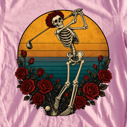 Skeleton Swing Sunset Long Sleeve Tee