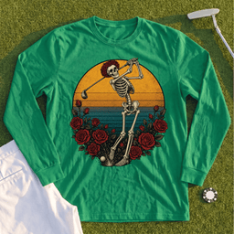 Skeleton Swing Sunset Long Sleeve Tee