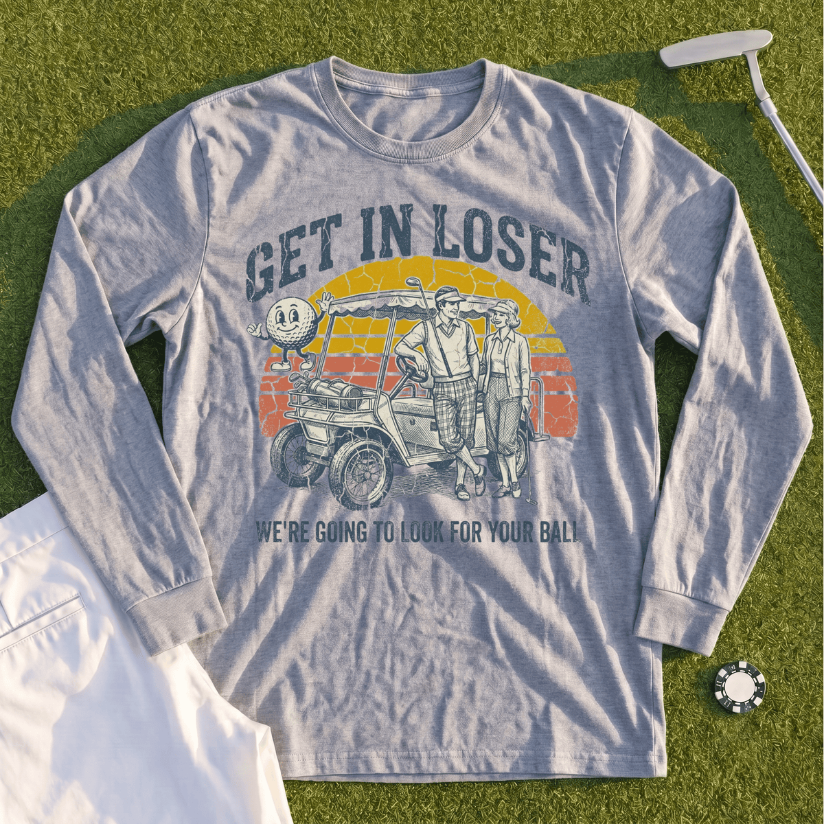 Get In Loser Retro Long Sleeve Tee