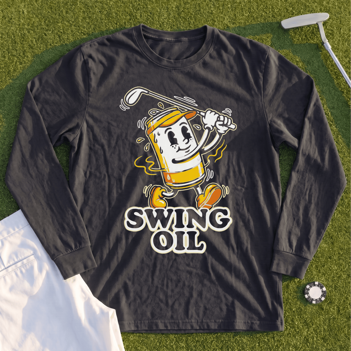 Swing Oil Beer Can Long Sleeve Tee