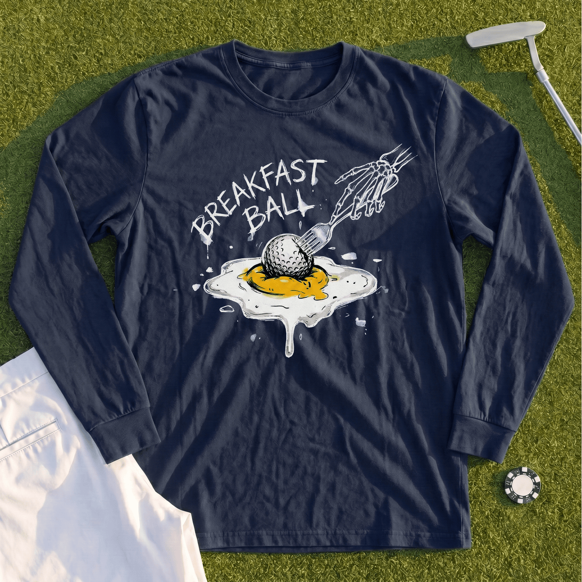Breakfast Ball Egg Long Sleeve Tee