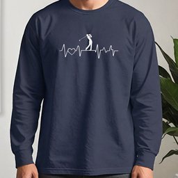 Golf Heartbeat Line Long Sleeve Tee