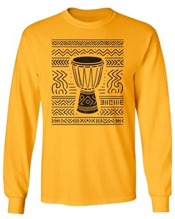 Tribal Drum Pattern Long Sleeve