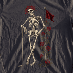 Rose Skeleton Leaning Long Sleeve Tee