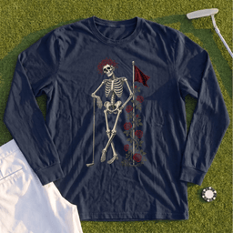Rose Skeleton Leaning Long Sleeve Tee