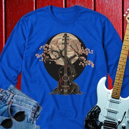 Cherry Blooms Guitar Long Sleeve