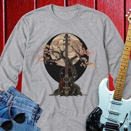 Cherry Blooms Guitar Long Sleeve