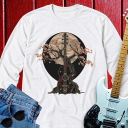 Cherry Blooms Guitar Long Sleeve