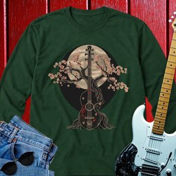 Cherry Blooms Guitar Long Sleeve