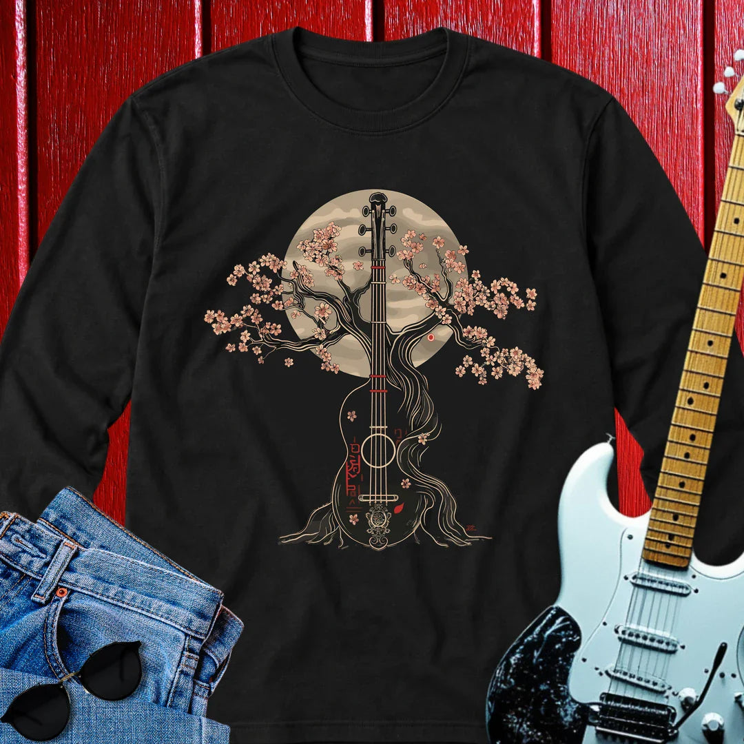 Cherry Blooms Guitar Long Sleeve