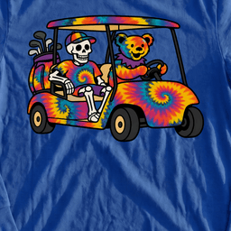 Tie Dye Golf Cart Long Sleeve Tee