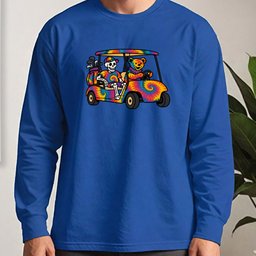 Tie Dye Golf Cart Long Sleeve Tee