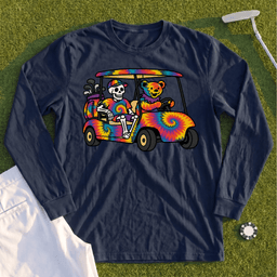 Tie Dye Golf Cart Long Sleeve Tee