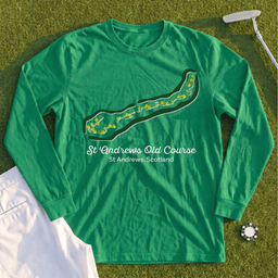 St Andrews Course Map Long Sleeve Tee