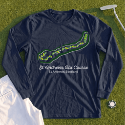 St Andrews Course Map Long Sleeve Tee
