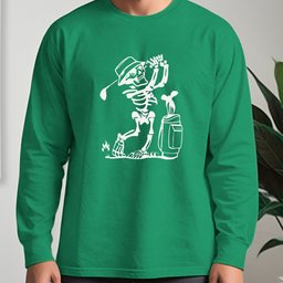 Skeleton Golfing! Long Sleeve Tee