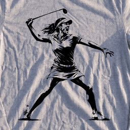 Angry Female Golfer Long Sleeve Tee