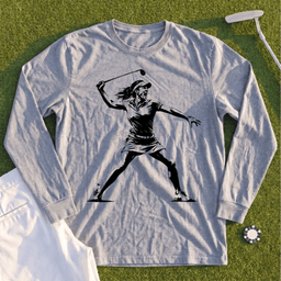 Angry Female Golfer Long Sleeve Tee