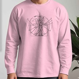 Vitruvian Man Swing Long Sleeve Tee
